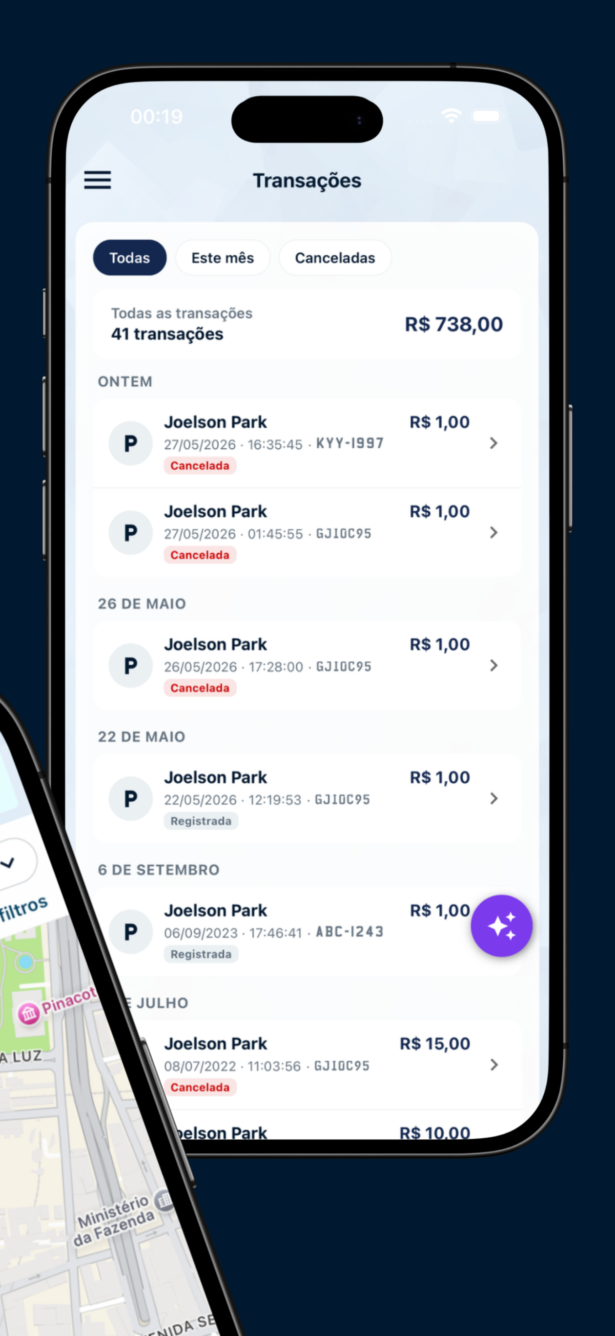 Reserva de vaga no estacionamento pelo app